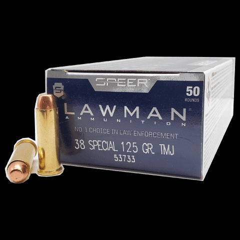 38 Special - Speer Lawman 125 Grain Total Metal Jacket Ammo (53733)- 50 Round Box