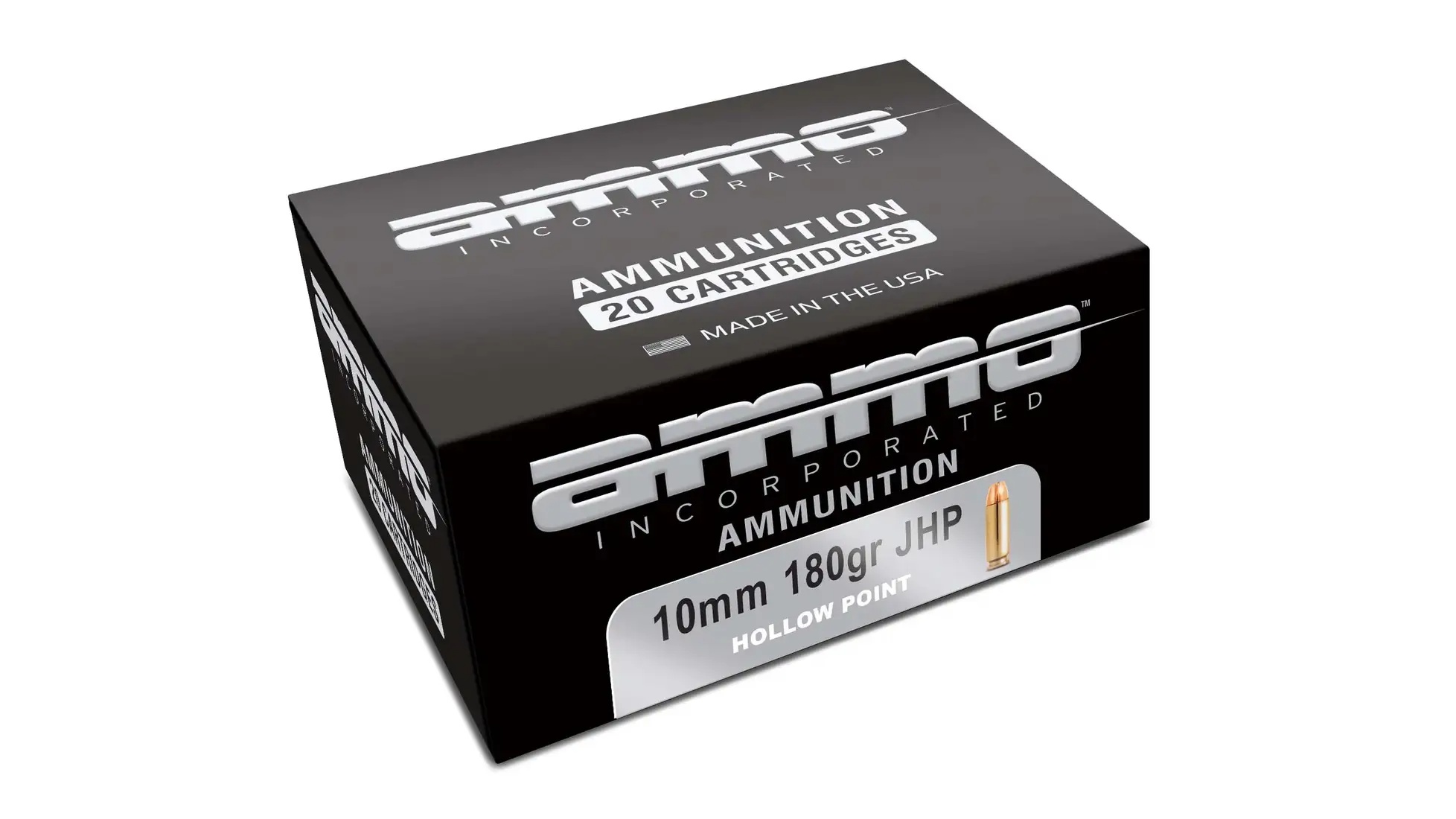 Ammo Inc 10mm AMMO 180gr JHP Brass Signature Series 20rd Box — product photograph