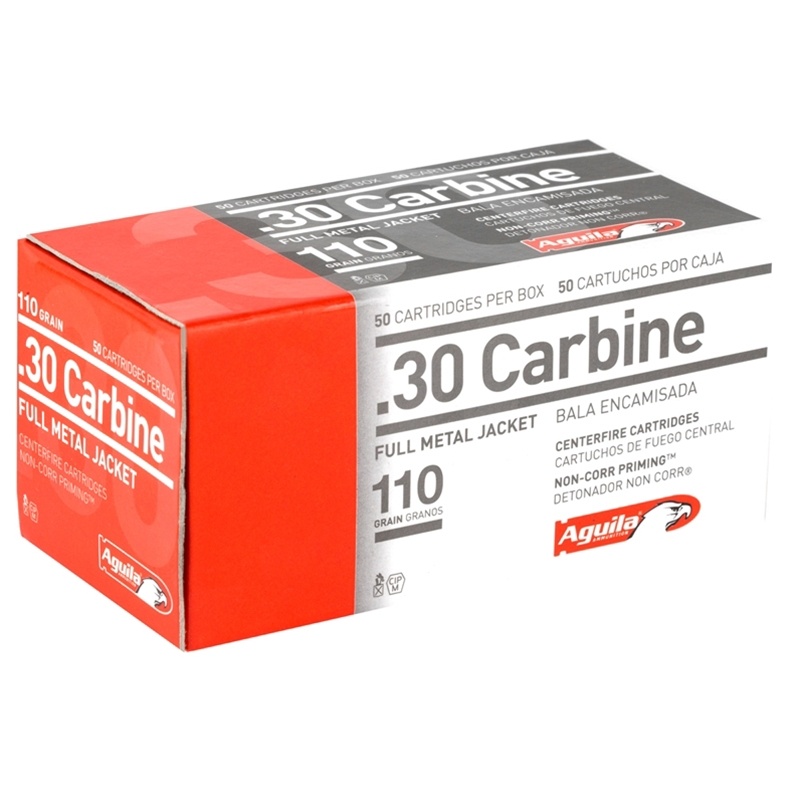 Aguila Rifle 30 Carbine 110gr FMJ 50rd Box — product photograph