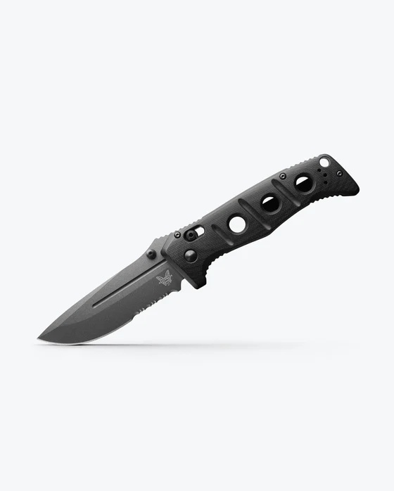 Benchmade Adamas® | Black G10 | Drop-point Partially Serrated — product photograph