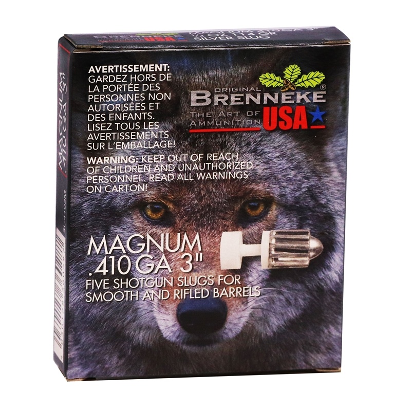 Brenneke 410 Bore AMMO 3in 1/4oz Magnum Slug 5rd Box — product photograph