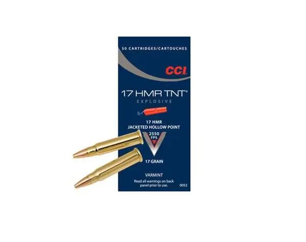 CCI 17 HMR Ammo VARMINT TNT 17GR (JHP) 50RD BOX — product photograph