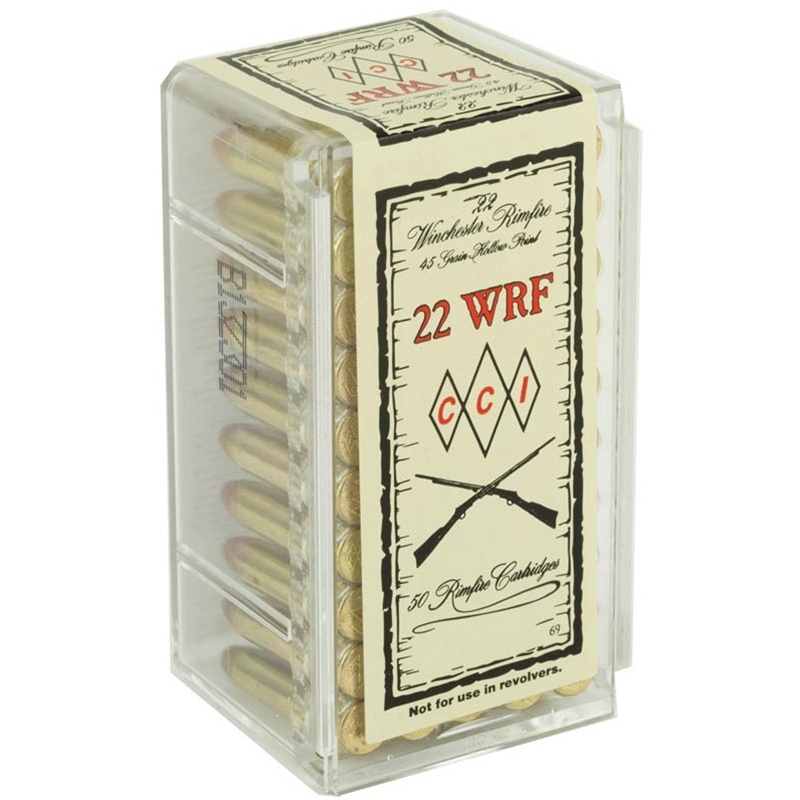 CCI 22 WRF (WINCHESTER RIMFIRE ) AMMO 45GR JHP BRASS CASED 50RD BOX — product photograph