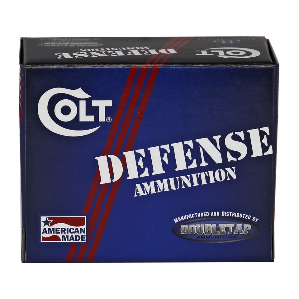 COLT DEFENSE 380ACP AMMO 90GR JHP BRASS CASED 20RD BOX — product photograph