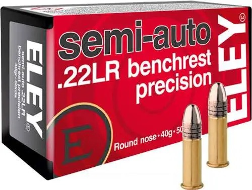 ELEY PRECISION 22LR Ammo 40GR. SEMI AUTO BENCHREST — product photograph