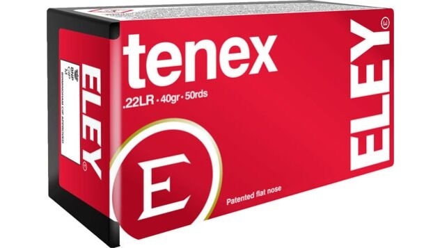 ELEY TENEX 22LR Ammo 40GR LRNFP 50RD BOX — product photograph