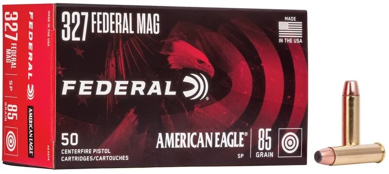 FEDERAL 327 FEDERAL AMMO MAG 85GR JACKETED SOFT POINT BRASS CASED 50RD BOX — product photograph
