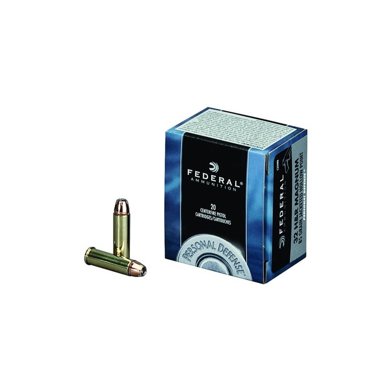 FEDERAL PERSONAL DEFENSE 32 H&R MAGNUM AMMO 85GR JACKETED HOLLOW POINT BRASS CASED 20RD BOX — product photograph