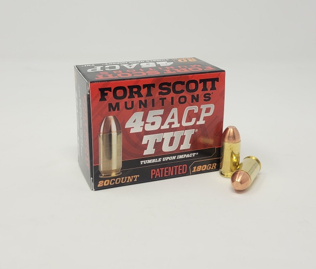 FORT SCOTT MUNITIONS 45 ACP AMMO 180GR TUI 20RD BOX — product photograph