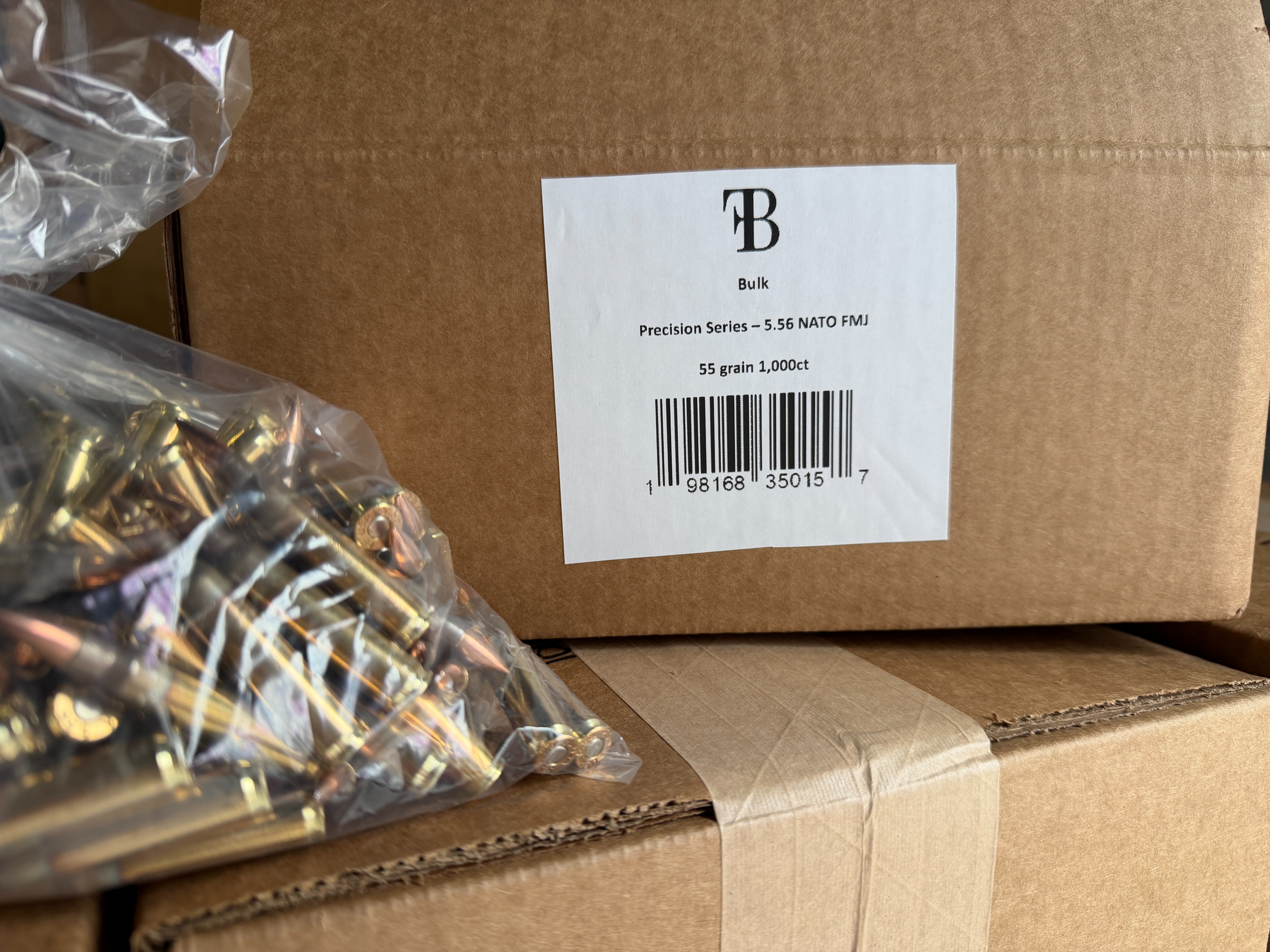 FIRST BREACH 5.56X45MM 55GR M193 BRASS CASED 500RDS LOOSE PACK — product photograph