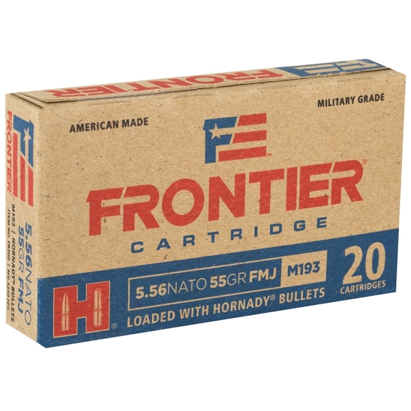 Frontier Cartridge 5.56x45mm NATO AMMO 55 gr FMJ BRASS CASED FR200 20RD BOX — product photograph