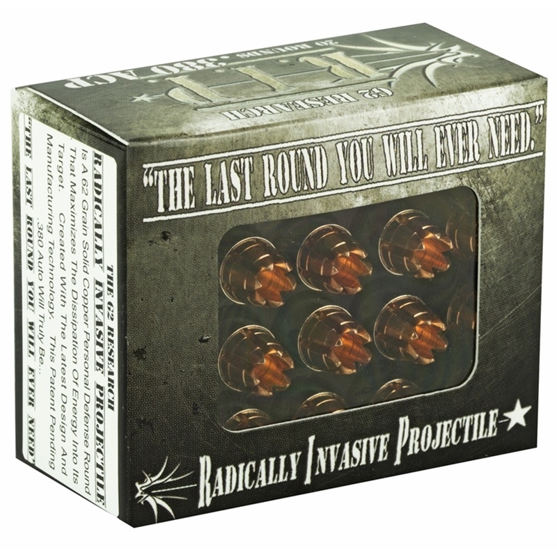 G2 RESEARCH 380 ACP RIP AMMO 62GR HP 20RD BOX — product photograph