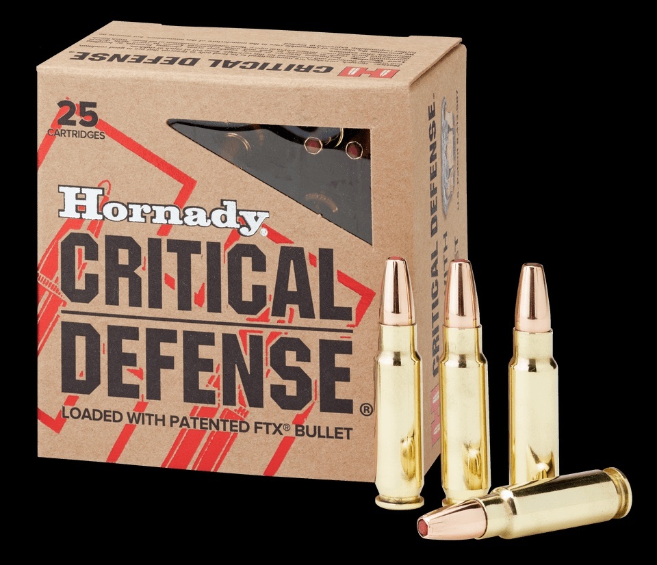 HORNADY CRITICAL DEFENCE 5.7X28 AMMO 40GR FTX 25RD BOX — product photograph