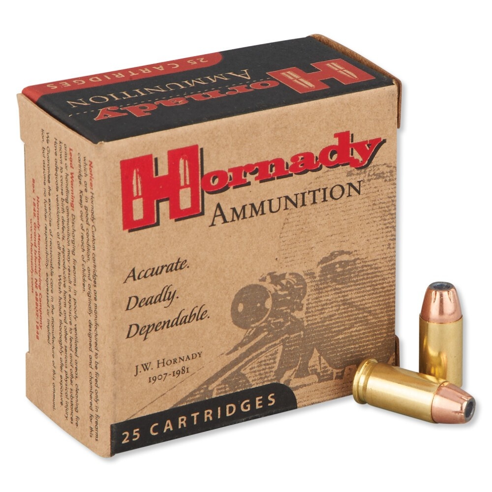 Hornady Custom 32 ACP AMMO 60 gr XTP Jacket Hollow Point BRASS CASED 25RD BOX — product photograph