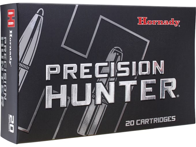 HORNADY PRECISION HUNTER 7MM REM MAG AMMO 162GR ELD-X BRASS CASED 20RD BOX — product photograph