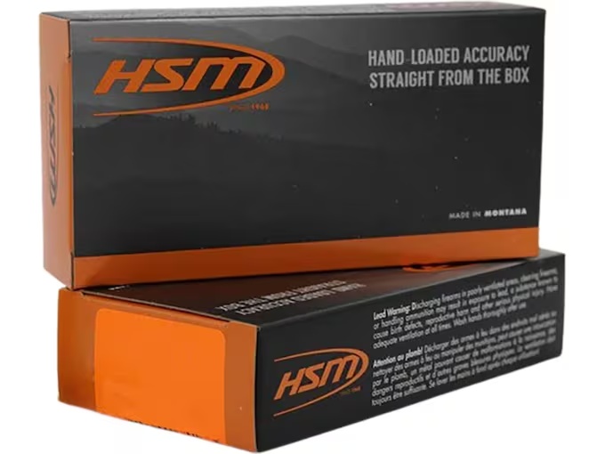 HSM 243 WSSM AMMO 75GR VMAX BRASS CASED 20RD BOX — product photograph