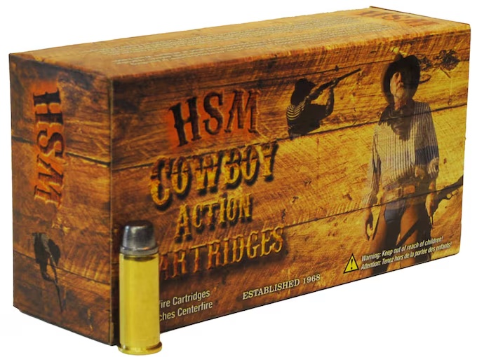 HSM 32-20 WIN AMMO COWBOY ACTION 115GR FLAT POINT ROUND NOSE 50RD BOX — product photograph