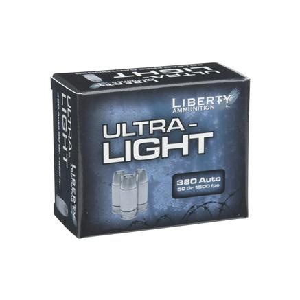 LIBERTY 380 AMMO Ultra Light 50gr COPPER HOLLOW POINT 20RD BOX — product photograph
