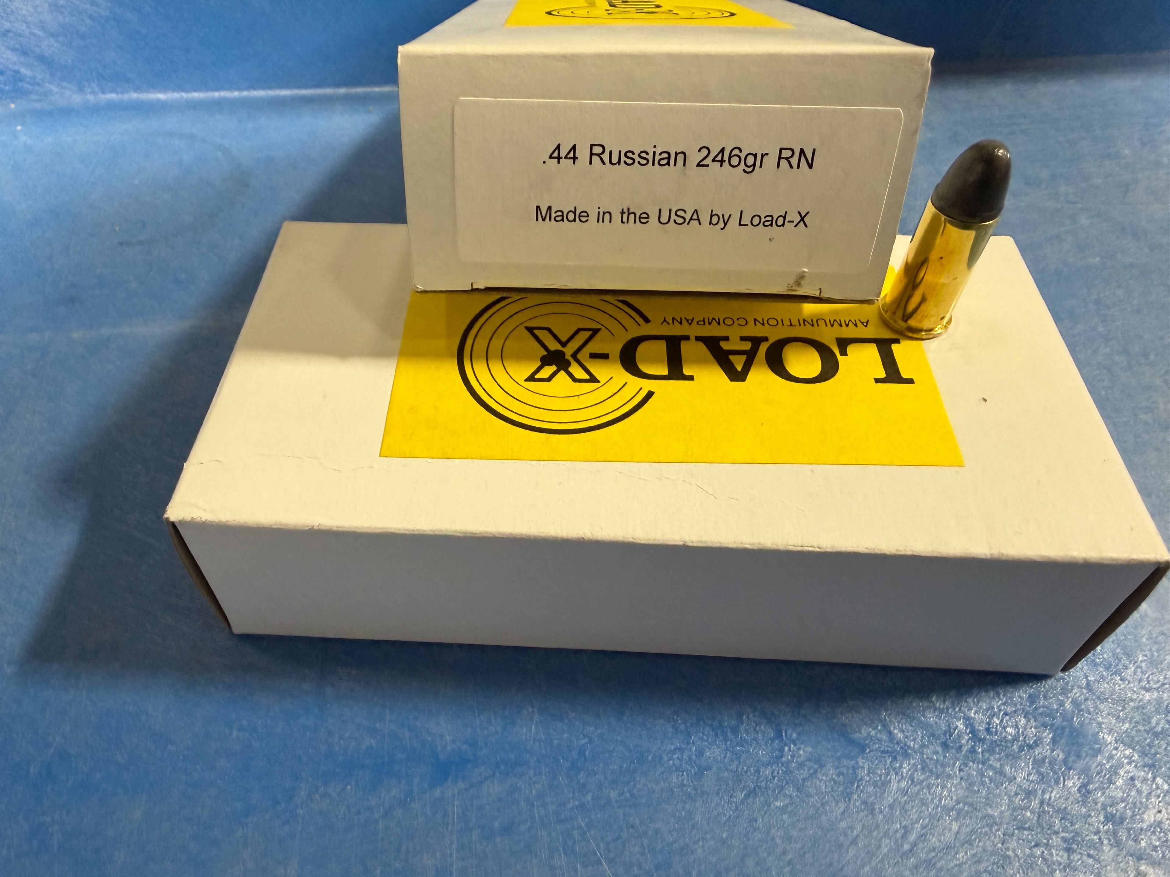 LOAD-X .44 RUSSIAN AMMO 246GR RN BRASS CASED 50RD BOX — product photograph