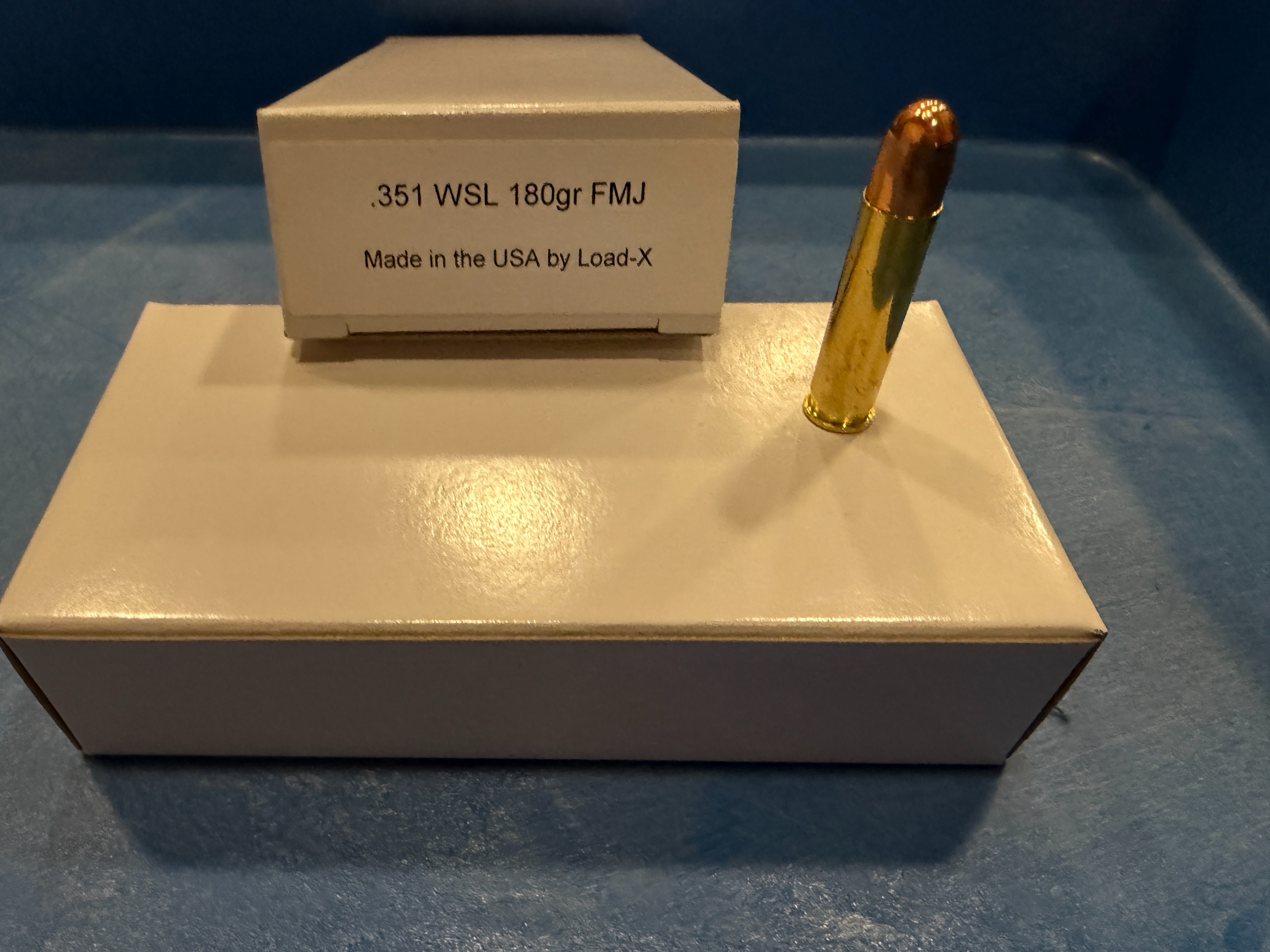 LOAD-X .351 WSL AMMO 180GR FMJ BRASS CASED 20RD BOX — product photograph