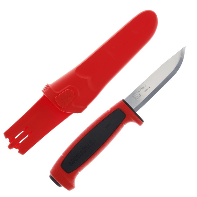MORA BASIC 511 RED FIXED BLADE KNIFE carbon — product photograph