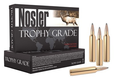 NOSLER TROPHY GRADE 26 NOSLER AMMO 129GR ACCUBOND LONG RANGE BRASS CASED 20RD BOX — product photograph