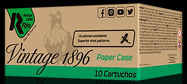 RIO VINTAGE PAPERHULL 12GA AMMO 2 3/4IN 1 1/4OZ 1350FPS 8 SHOT 10RD BOX — product photograph