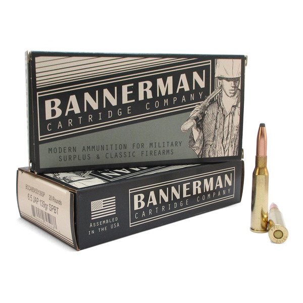 Bannerman 6.5 JAP AMMO 139gr Brass Cased SPBT 20rd Box — product photograph
