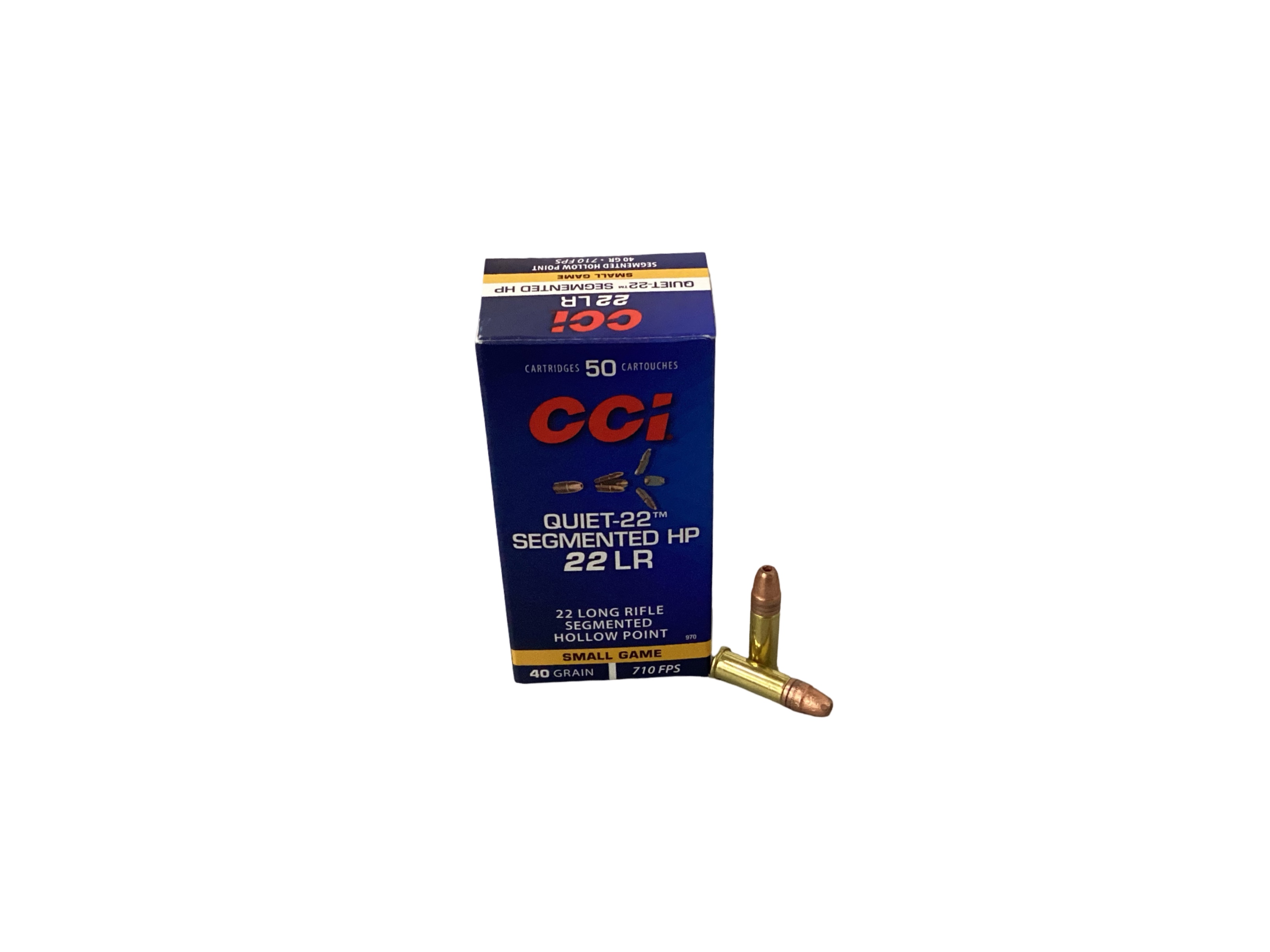 .22LR - CCI Segmented Hollow Point 40 Grain "Quiet" (970) - 50 Round Box, product photograph