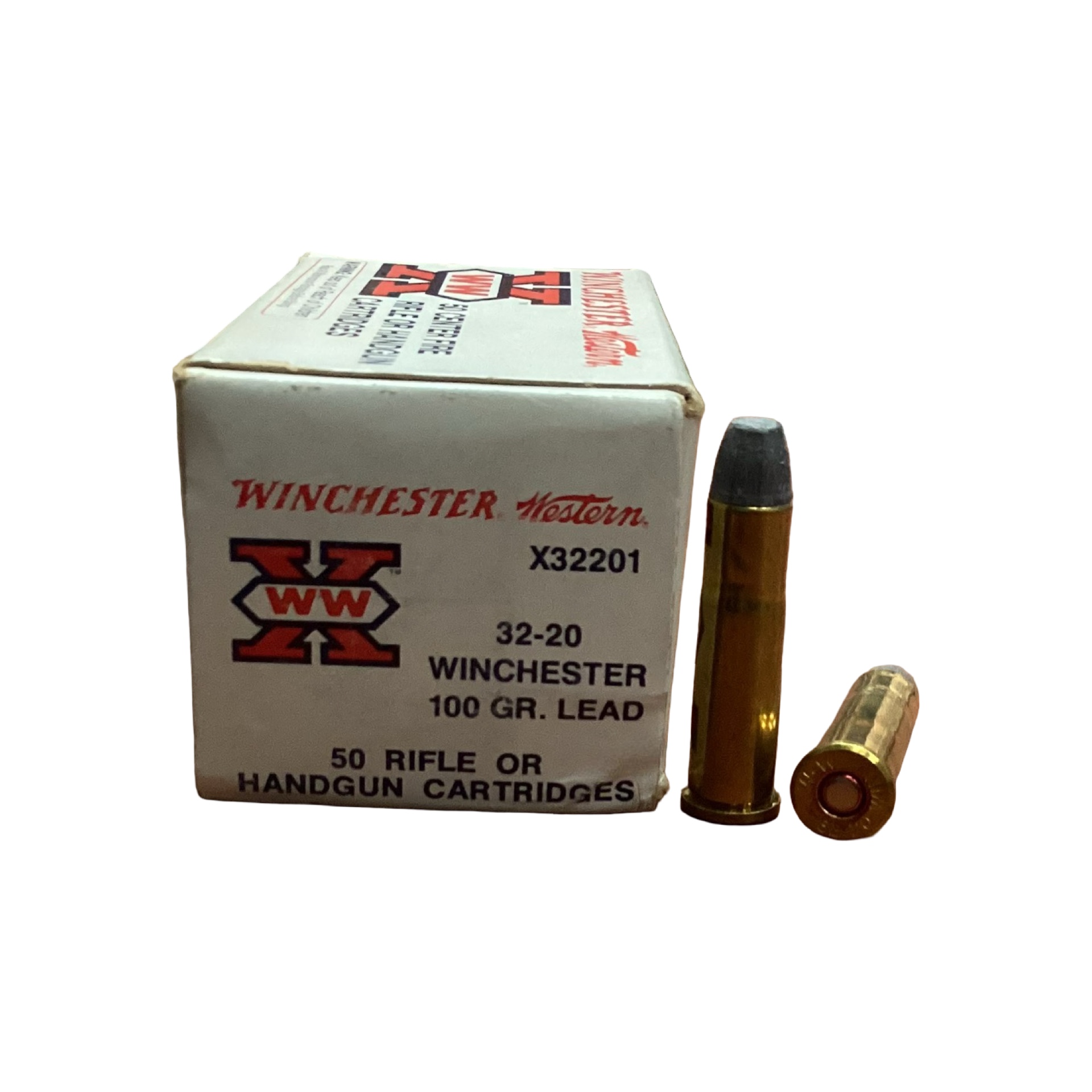 .32-20 Win - Winchester Super X 100 Grain Lead (X32201)- 50 Round Box, product photograph