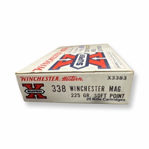 .338 Winchester Magnum - Winchester Western Super X 225 Grain Soft Point (X3383) - 20 Round Box - product photograph