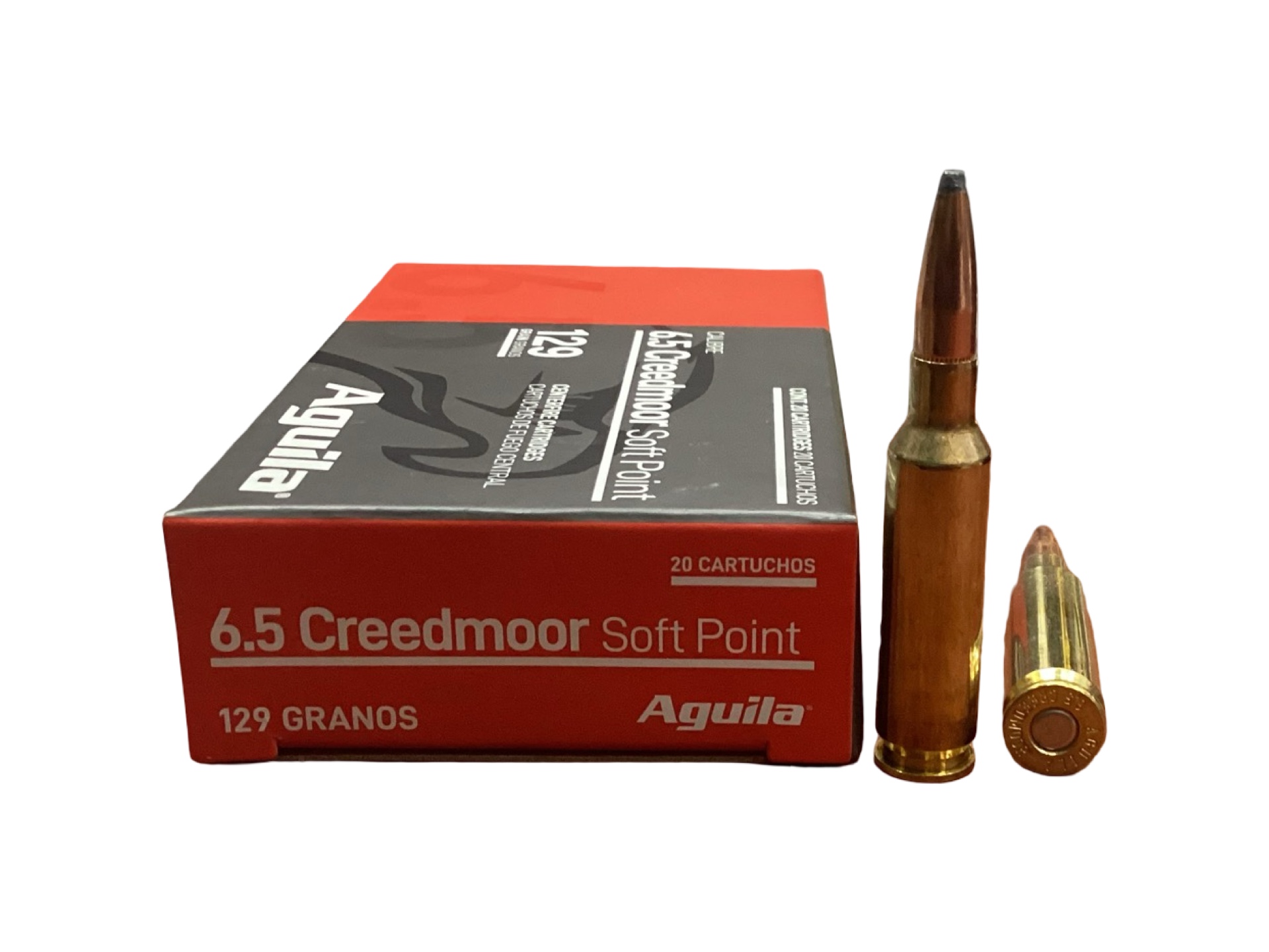 6.5 Creedmoor - Aguila Boat Tail Soft Point 129 G (81489AG) 20 Round Box - product photograph