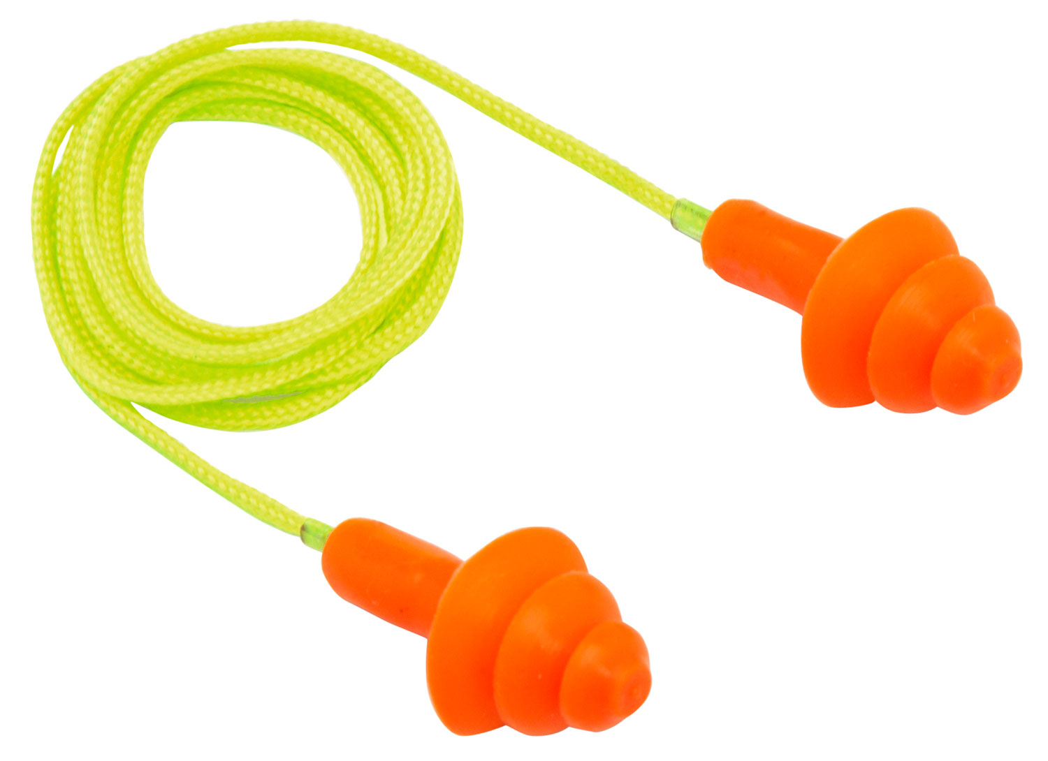 Pyramex RP3001 Reusable Earplugs Polymer 24 dB Behind The Neck Orange/Yellow Adult 50 Pair